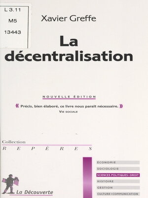 cover image of La décentralisation